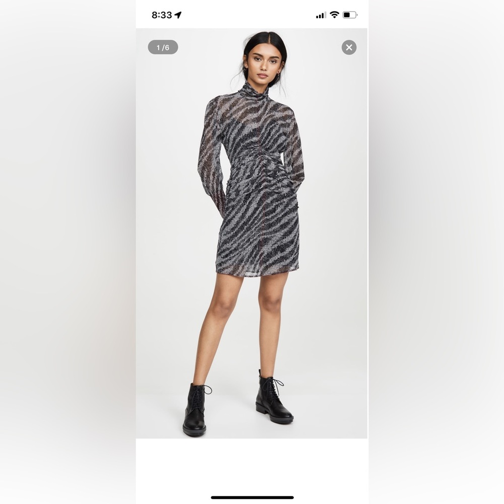 NWT rag and bone black and white mini dress.